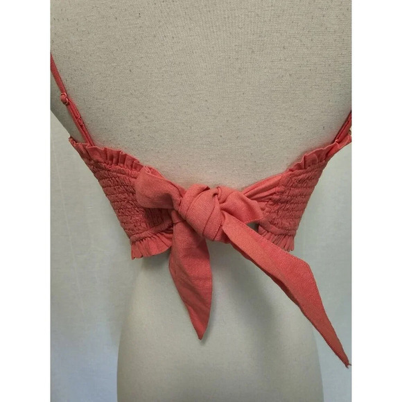 American Eagle Womens Crop Tank Tube Top Size Medium Tie Back - Picture 3 of 9